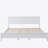 White Solid Wood King Platform Bed