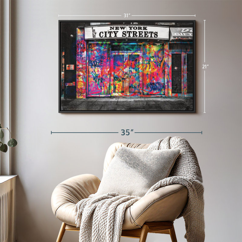«Colorful NYC Streets», reproduction sur toile, H 21 po x l 31 po