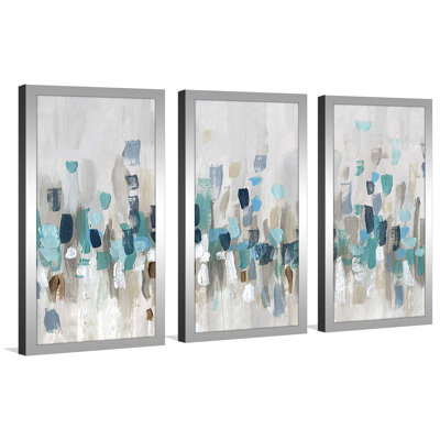 " Staccato Blue I " by Katrina Craven 3 - Pieces