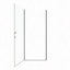 Porte de douche circulaire semi-sans cadre l 30 po x H 72 po avec verre trempé de 1 po d'épaisseur (6 mm)-123404377