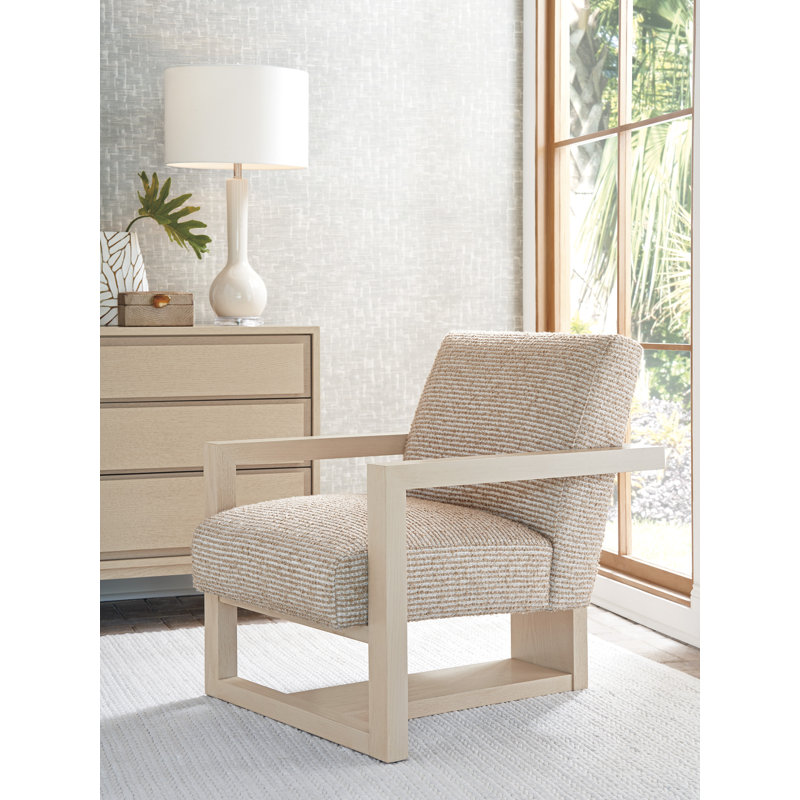Fauteuil rembourré Sunset Key, Mélange de coton sable