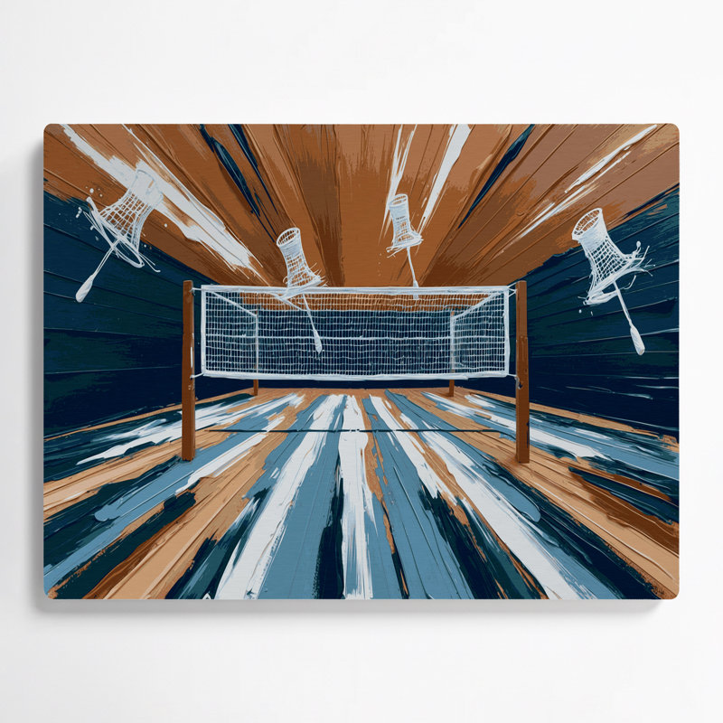 Art mural en métal Sports Court, H 20 po x l 24 po x P 0,05 po