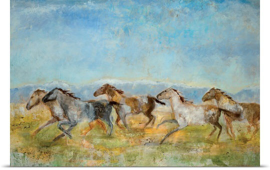 «Aidyn Excitation» par Jill Martin, reproduction d'art, H 20 po x l 30 po x P 1,5 po, Toile