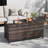 Outdoor Storage Box, 125 Gallon PE Rattan Chest with Wheels & Handles, Garden & Poolside, Brown-128523202