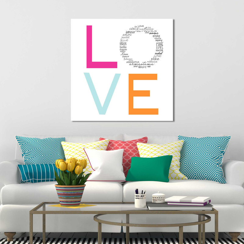 «Love», impression, H 18 po x l 18 po x P 1 po, Toile tendue