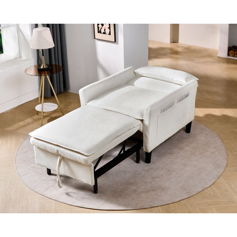 Canapé-lit simple en chenille 32,28 po, Beige