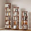 Bibliothèque en bois massif pivotante à 360 ° Oliver, équipée de roues de frein, permettant un ajustement flexible-1752471740-1765502095