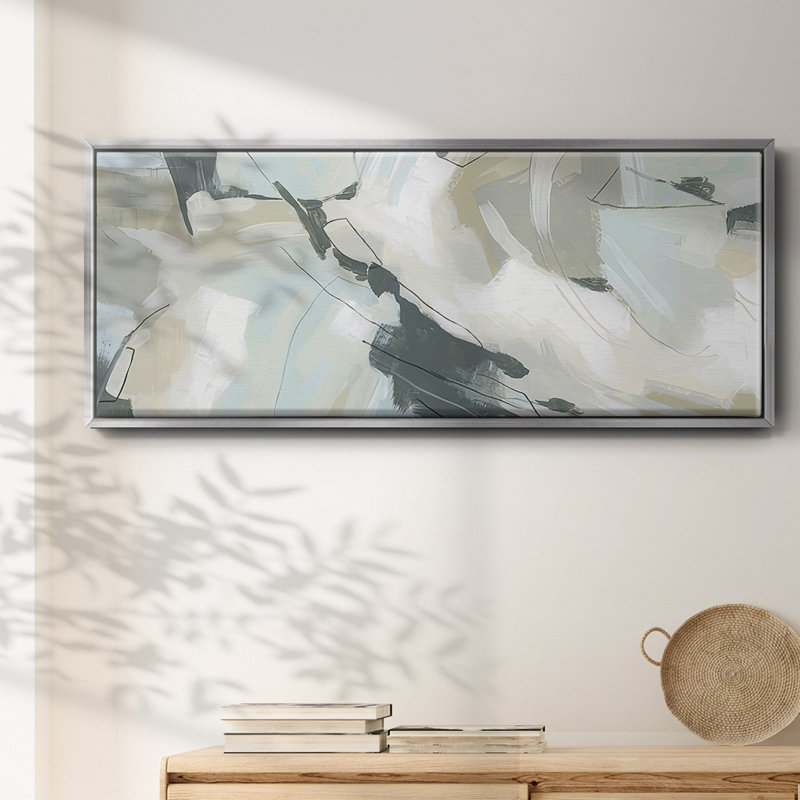 Shadow Cycle V - Framed Canvas, 12" H x 30" W