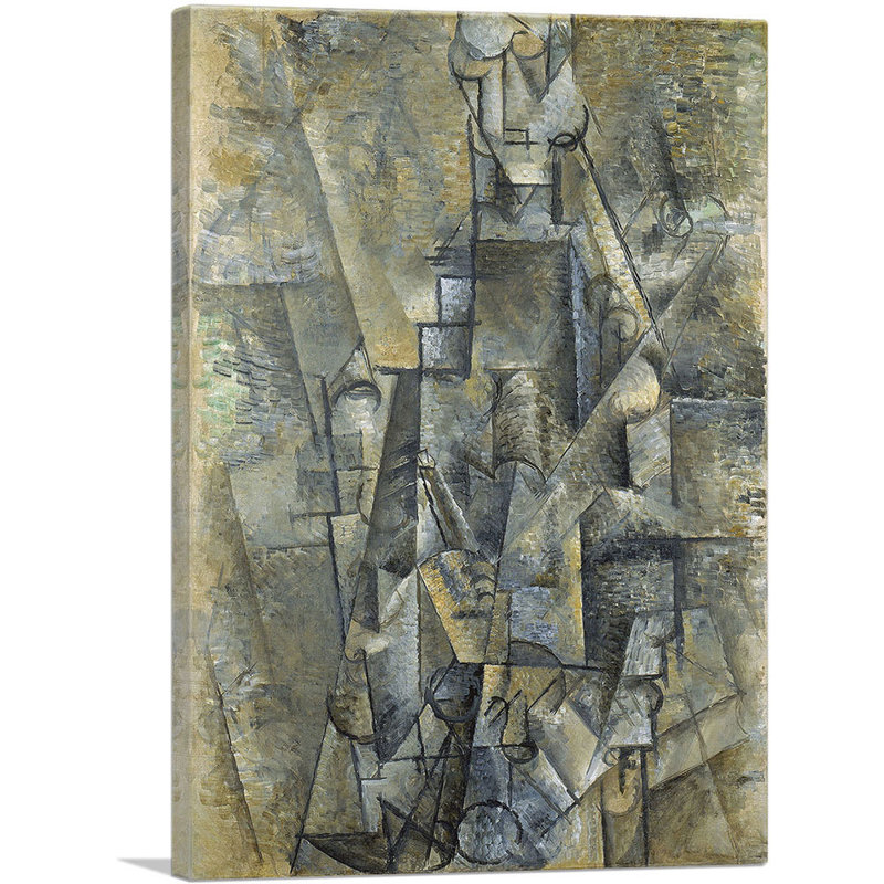 «Man with a Clarinette» par Pablo Picasso, reproduction d'art sur toile tendue, H 40 po x l 26 po x P 1,5 po