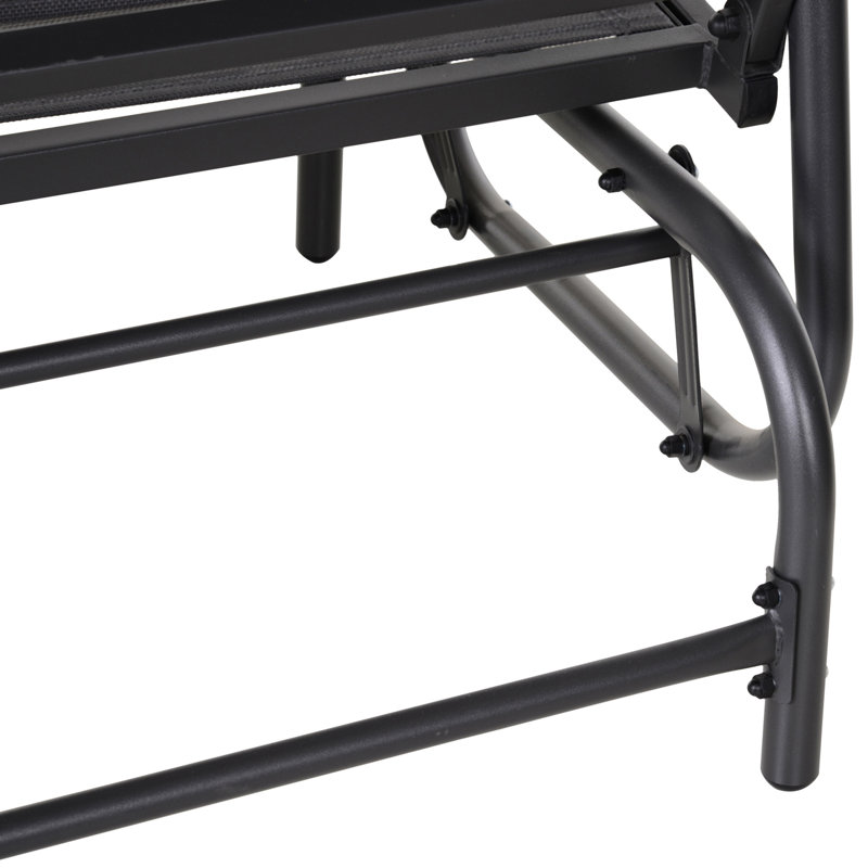 Banc d'extérieur personne, Gris / Noir