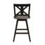 Ensemble de 2 chaises à hauteur de comptoir, chaise pivotante à 360 degrés en bois d'hévéa massif-577230394
