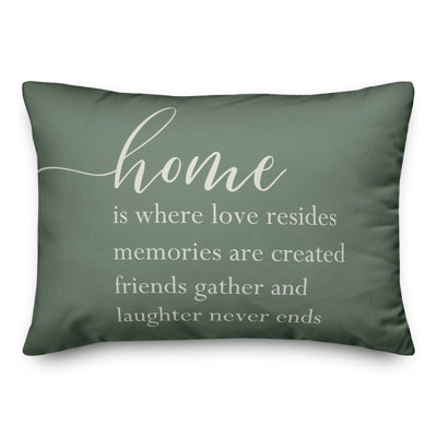 Housse de coussin rectangulaire extérieure « Home is where Love is »/insert