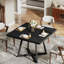 Dining Table for 4, wooden dining table, Industrial Style, Sturdy Metal Frame, 80 x 80 x 75 cm dinner table Kitchen Table for Dining Room, Living Room, Apartment, Rustic Brown-1088567752-1088567754