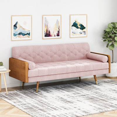 Modern Sofa Mid-Century Tufted Fabric Sofa
