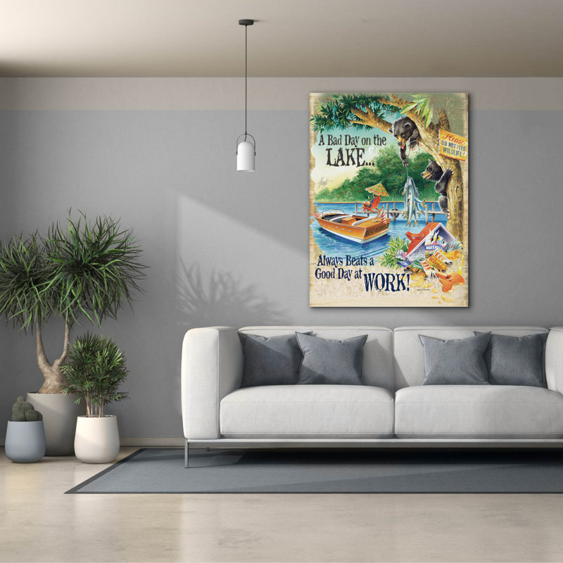 «Bad Day Bears» par James Mazzotta, art mural sur toile, H 54 po x l 40 po x P 1,5 po