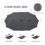15Ft X 9Ft Patio Double-Sided Umbrella With Base & Crank, Extra Large Rectangular Outdoor Umbrella For Patio, Lawn & Garden-5442340