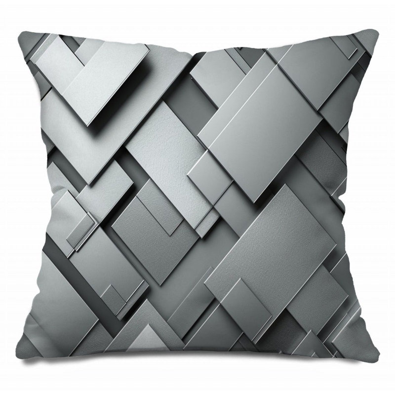 Linen Reversible Throw Pillow, 14"H x 14"W