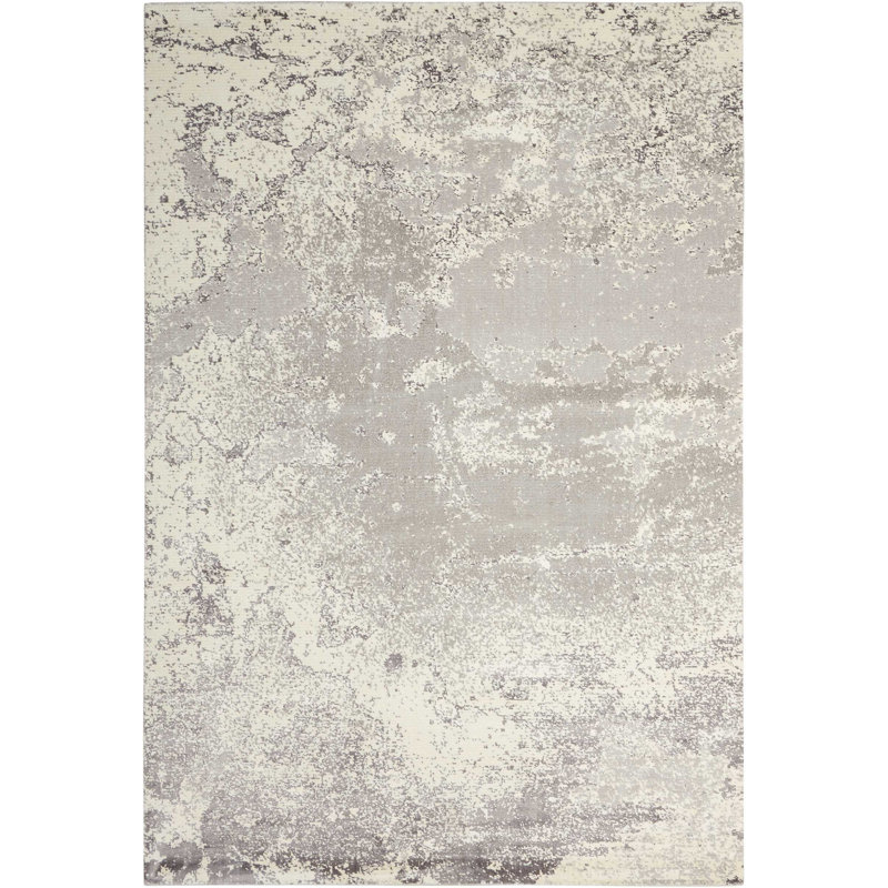 Maxillaria Viscose Abstract Indoor Rug, Rectangle 7'9" x 9'9"