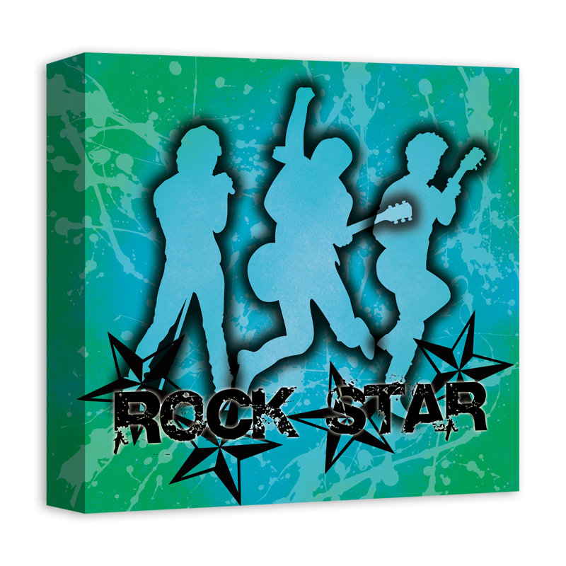 Rock Star Print On Canvas; 6C350CFC20F24A9BBEA41CE2AAB18F62 Square, 12" H x 12" W x 1.25" D