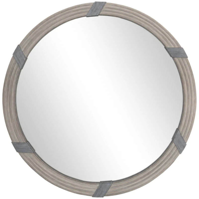 Contemporary Style Decorative Round Wall Mirror