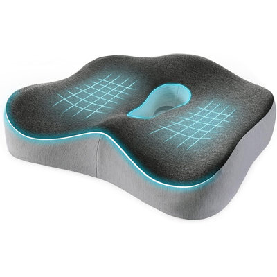 Memory Foam Seat Chair Cushion For Relieves Back Sciatica Pain Tailbone Pain Coccyx Degenerating Disc Orthopedic Osteoarthritis Prostate Cushion Low Back Pain Cushion Hip Shaping