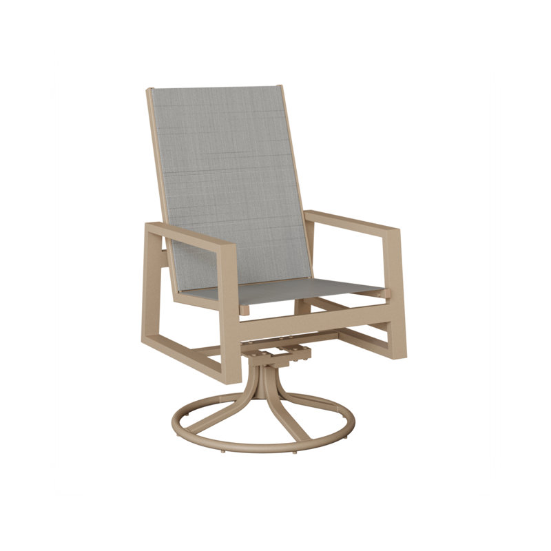 Chaise berçante berçante à haut dossier berçant Vida Berlin Gardens, Charm platine, Sahara moucheté