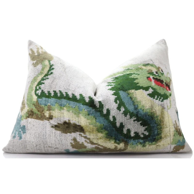 Coussin lombaire de luxe en soie 16 x 24