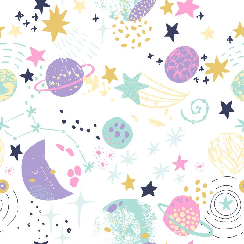 Rouleau de papier peint adhésif Fromberg Cosmos, L 10,42 po x l 25 po