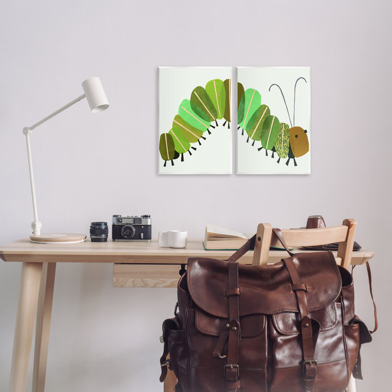 Adorable ensemble de 2 plaques murales chenilles douillettes par Jenny Westenhofer