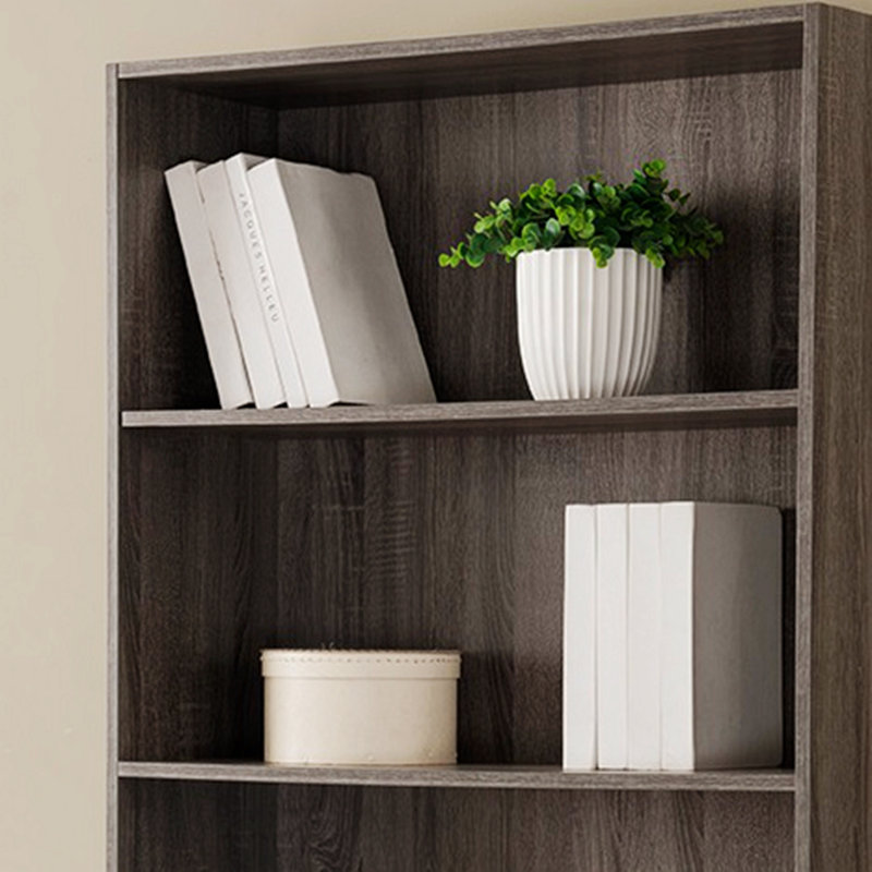 Gordillo Bookcase, Gray, (5 Shelves) 70.75" H x 31.25" W x 11.5" D