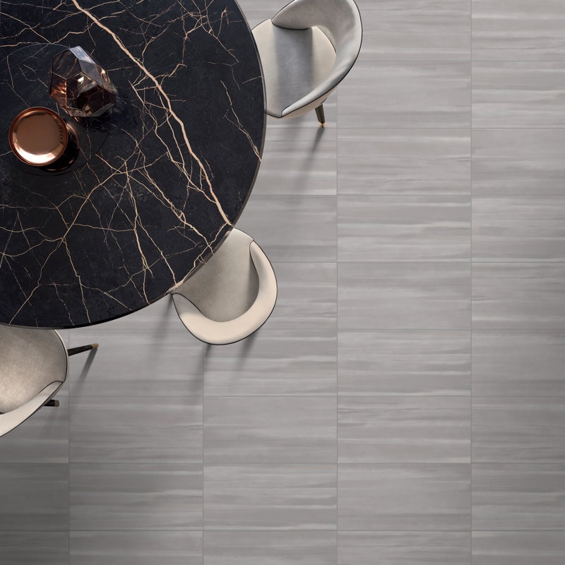 Silhouette™ 12" x 3" Porcelain Bullnose Tile Trim, Profile