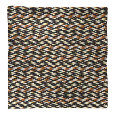 Serviette en coton à chevrons ondulés Stephenie