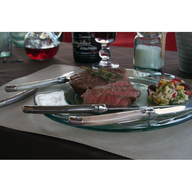 French Home Laguiole 4 Piece Steak Knife Set, Neutral Tones