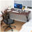 Heavy Duty Computer Desk 47 X 24 Inch Rustic Sturdy Workstation Business Furniture Study Writing Table For Home Office Company School Dorm Apartment (Brown, 47")