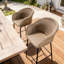 Tabouret de bar d'extérieur en osier de métal-502308426