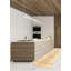 Tapis de couloir en laine noué à la main de conception unique noué à la main New Age 2 pi 8 po x 9 pi 11 po Tapis décoratif gris/Ivoire