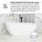 67 Inch Glossy White Acrylic Freestanding Soaking Bathtub