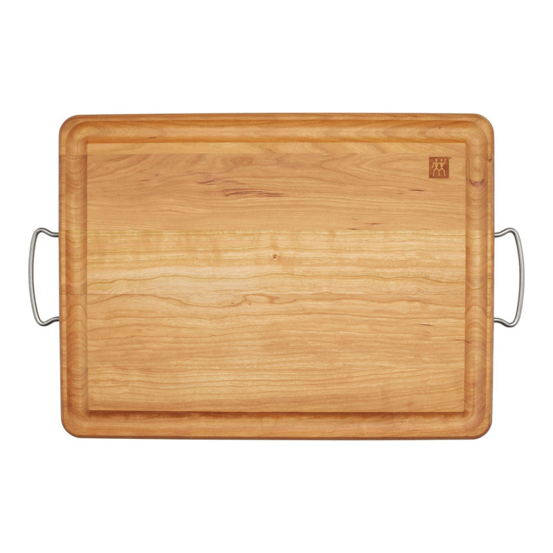 ZWILLING Cherry Carving Board With Handles 20-Inch X 15-Inch X 1-Inch