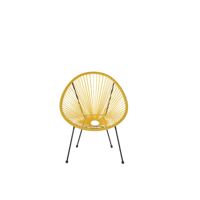 Broseley Wicker Outdoor Lounge Chair, Yellow