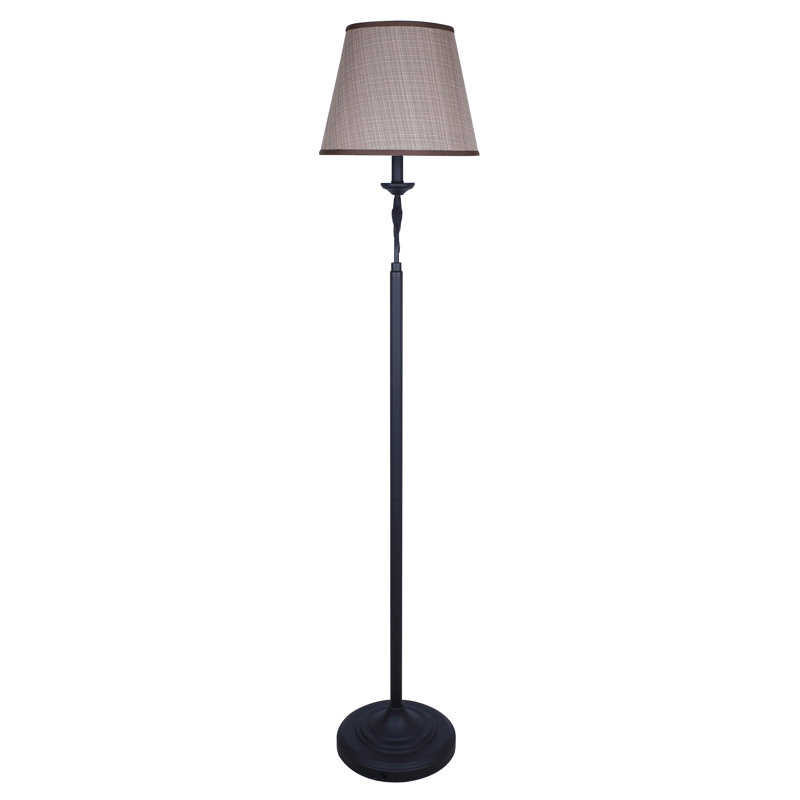 Tiniya 1 Light Floor Lamp With Oil Rubbed Bronze Finish And Cream Shade