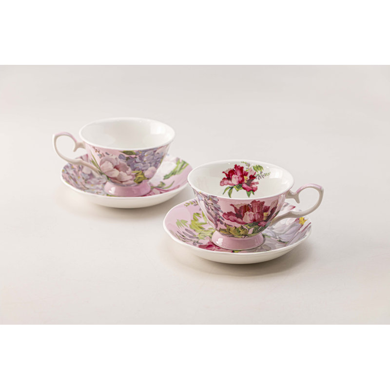 Bone China Teacup and Saucer