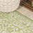 Massimo Bohemian Medallion Textured Weave Green/Cream Indoor/Outdoor Rug-1171382051