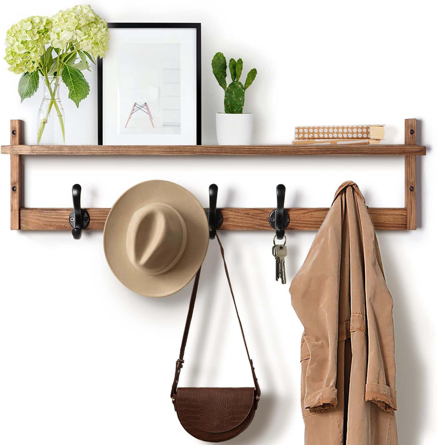 Gracie Oaks 5 - Hook Coat Rack | Wayfair