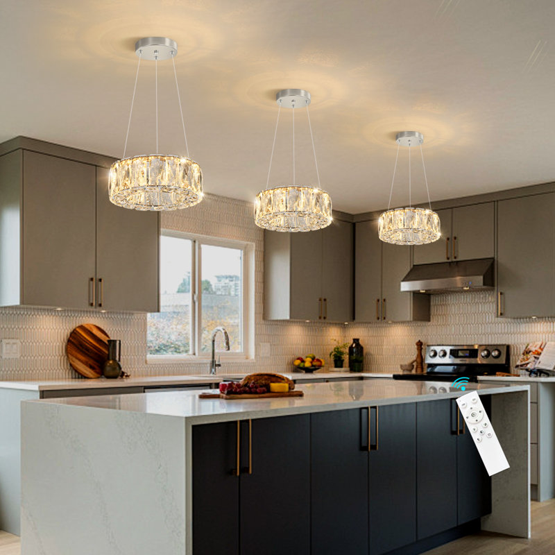 Lustre en cristal Modern, Argent argent