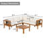 Ensemble de 4 canapés d'extérieur en bois d'acacia-2041765805