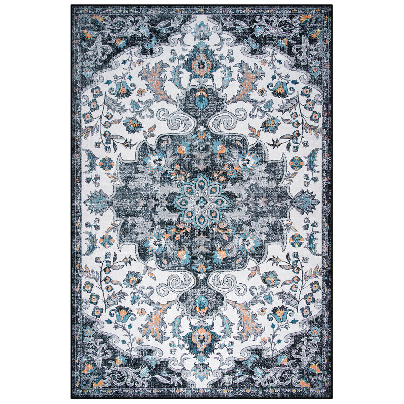 Straub Large Tranditional Rugs Living Room Rug Washable Bedroom Rug Non-Slip Colorful Vintage Accent Floor Carpet For Home Decor