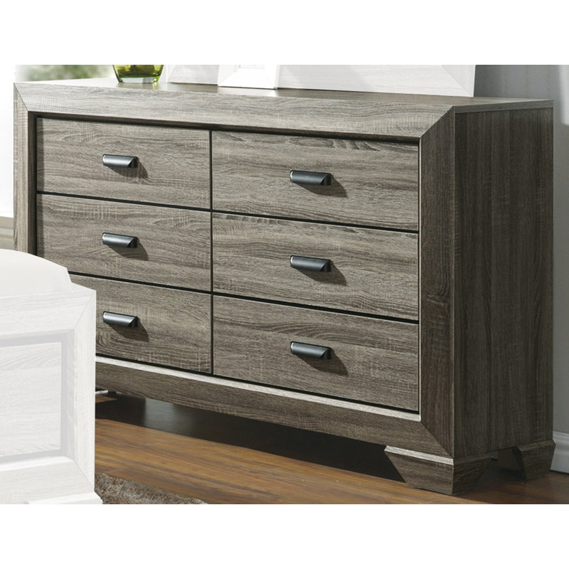 Aesir 59'' W 6 - Drawer Dresser with Mirror