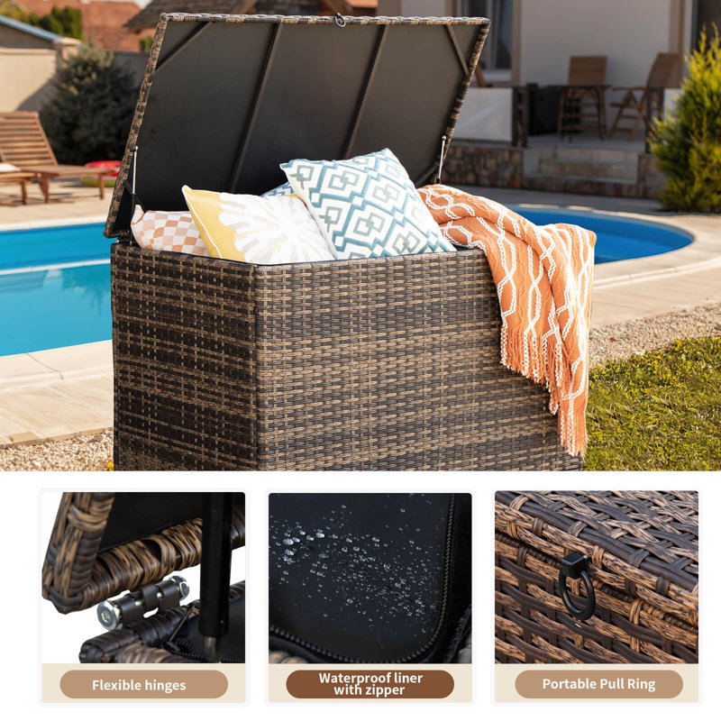 Storage Containers For Lawn Furniture Cushions Wicker And Rattan