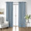 Shay Solid Cornflower Cotton Rod Pocket Drapery Panel Set of 2