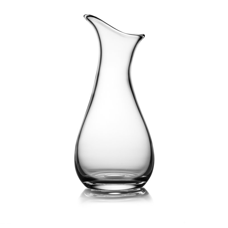 Holiday Handmade Glass Table Vase, 12" H x 5.5" W x 5.5" D